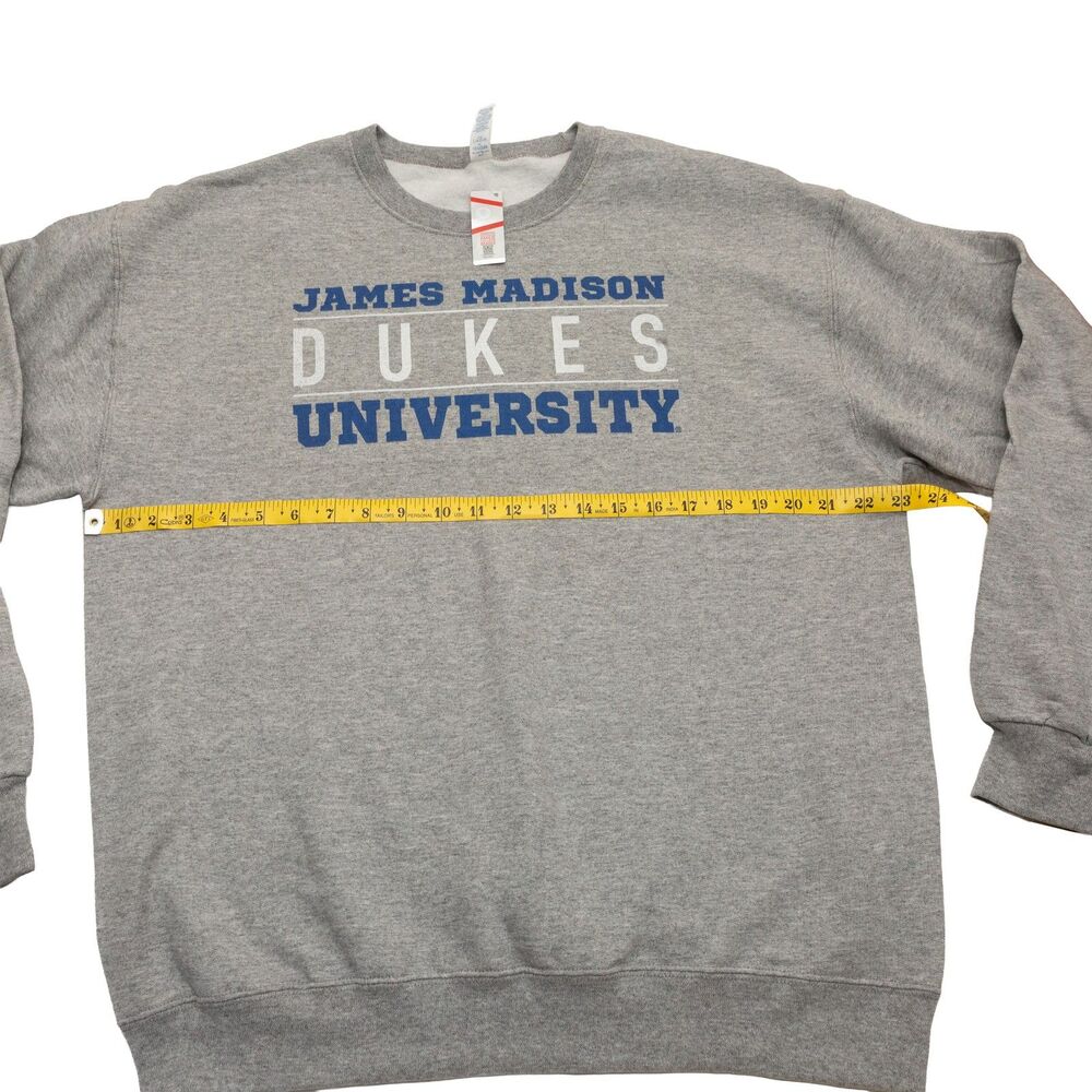 James‎ Madison Dukes University Men's Large Crewneck Sweatshirt Gray NWT